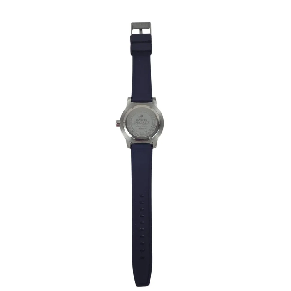 Invicta Specialty Men's Watch 12847 Blue Dial Stainless & Silicon SEE VIDEO